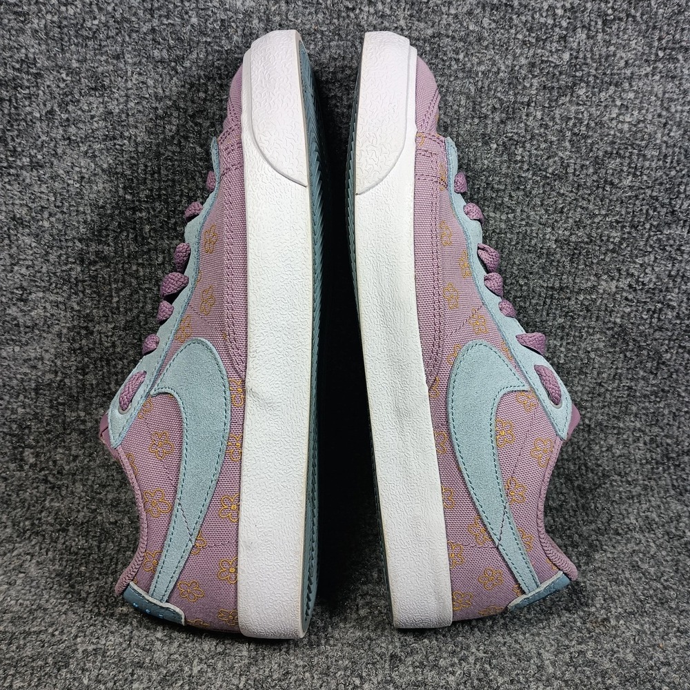 Nike SB Blazer Low Shoes Women Size 7.5 Purple Blue Floral Suede Skate Sneakers - Picture 5 of 9